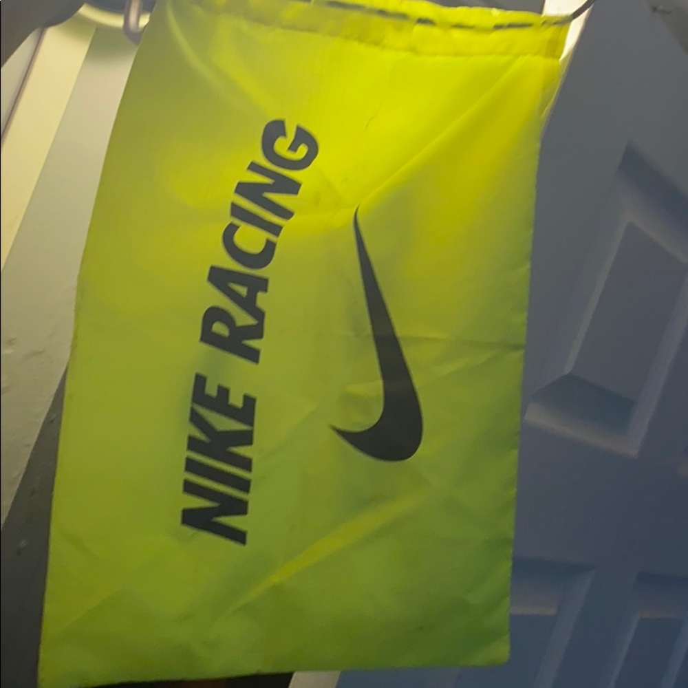 Neon green Nike to go shoe bag
